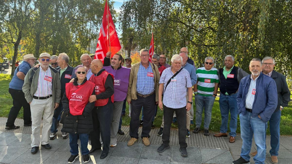 Concentración de Pensionistas-CCOO diante da Xunta de Galicia (1 de outubro do 2025)