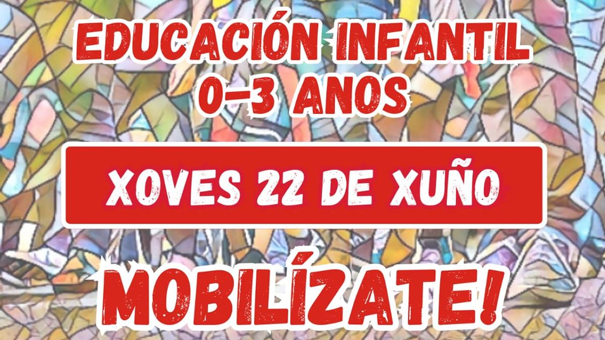 Mobilizacións o 22 de xuño por un convenio digno na educación infantil 0-3 anos