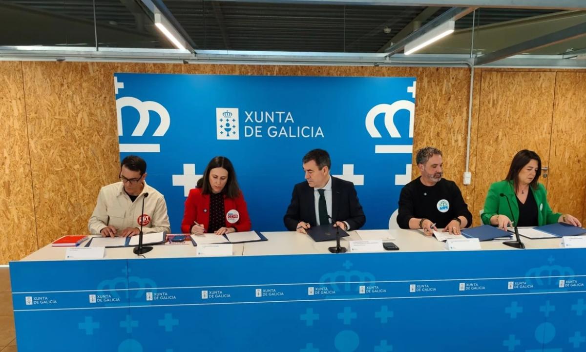 Sinatura do acordo, o venres 6 de febreiro.