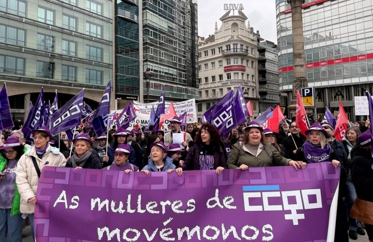 CCOO de Galicia estivo presente en varias manifestacións por toda Galicia.