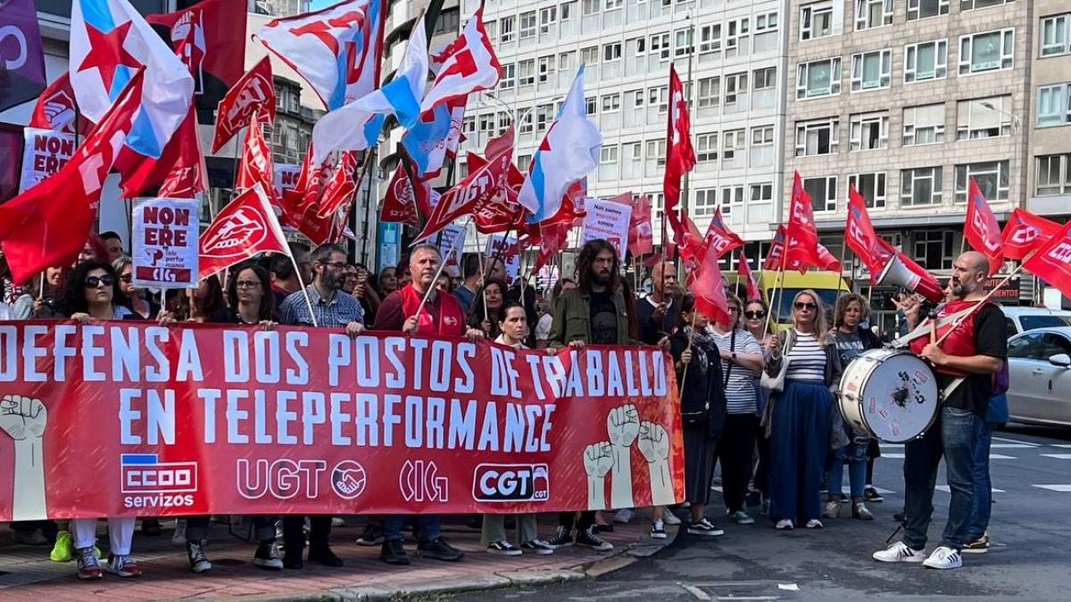 Xornada de folga na Coruña contra o ERE de Teleperformance