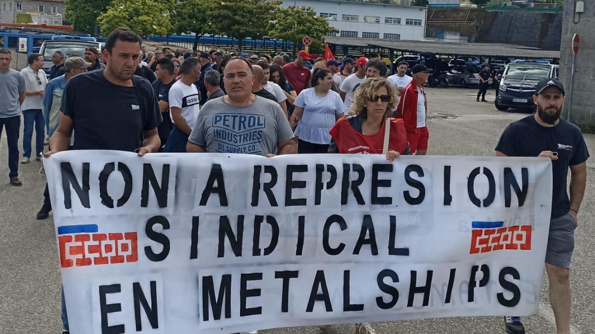 Mobilización en defensa do convenio e contra a represión en Metalships