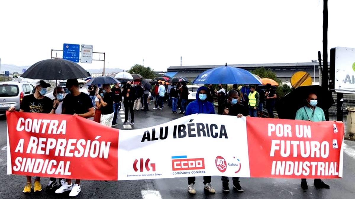 Concentración dos traballadores de Alu Ibérica (9/9/2021)