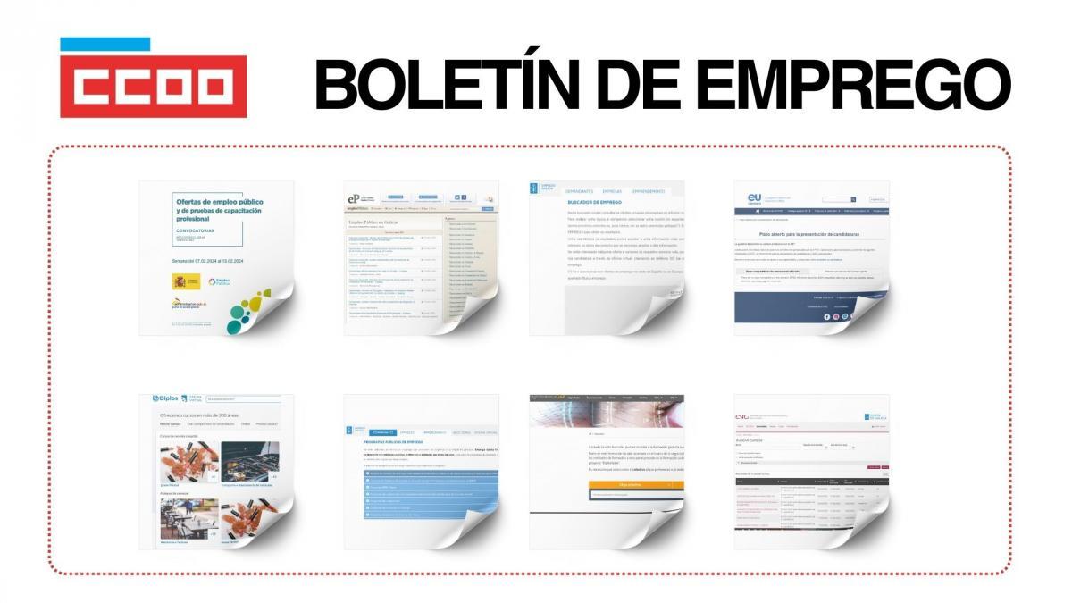 Boletín de emprego de CCOO