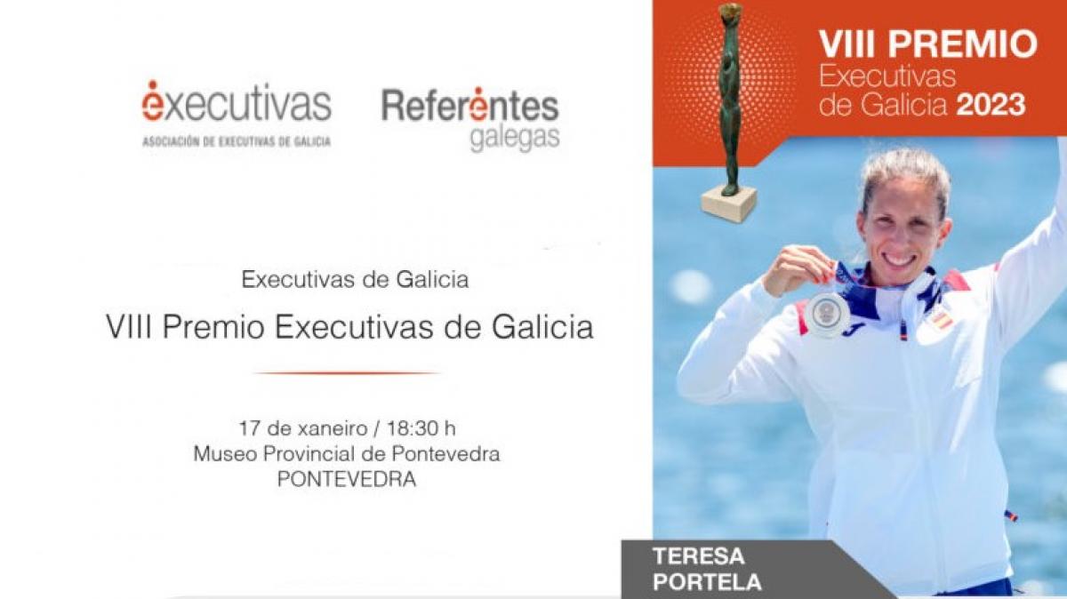Amelia Prez, Secretaria Xeral de CCOO-Galicia, asiste  entrega do Premio Executivas de Galicia 2023.
