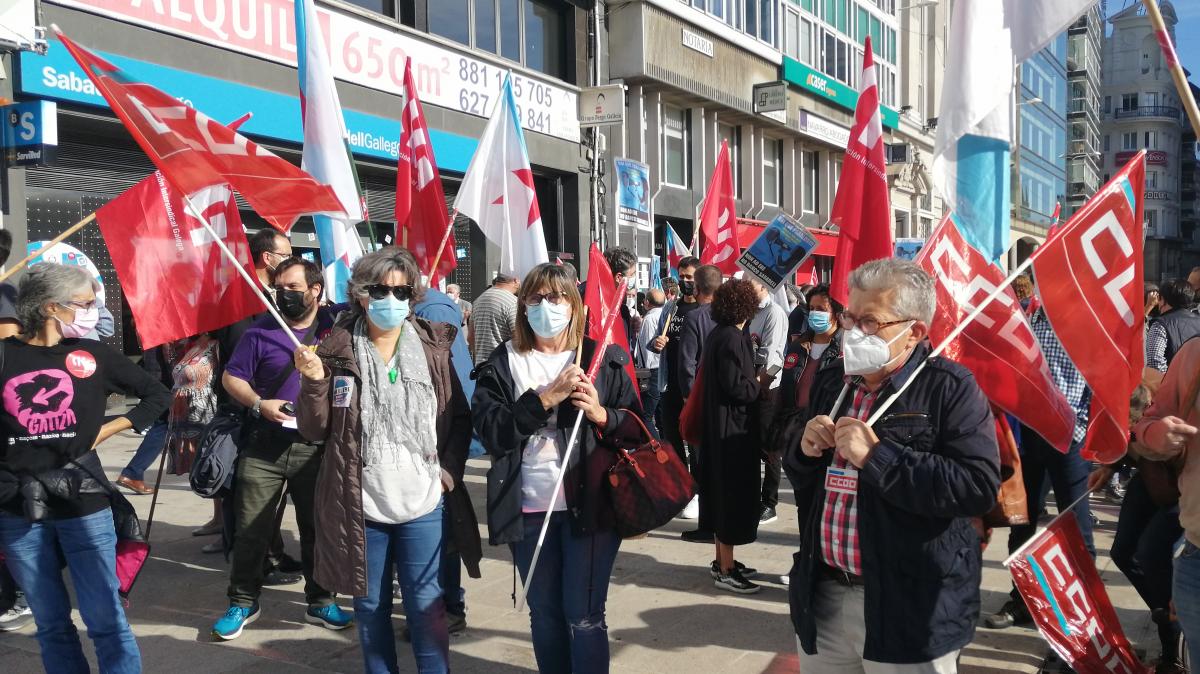 Manifestacin na Corua contra o ERE no Banco Sabadell