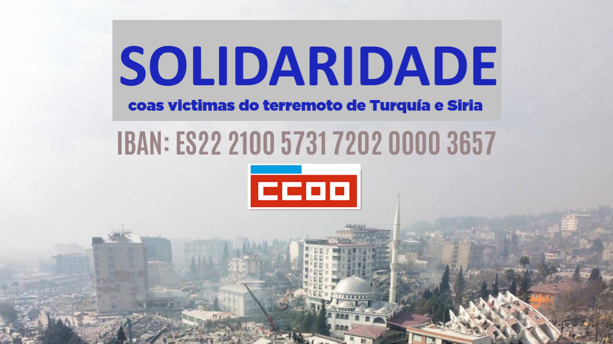 Solidariedade coas vítimas do terremoto de Turquía e Siria