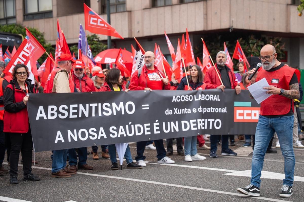 Concentración en Vigo, o pasado 12 de maio.