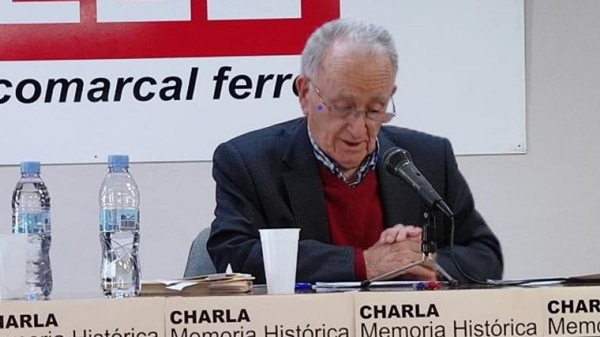 Intervencin de Xess Alonso Montero nun acto de CCOO pola memoria histrica, en 2022 | Foto: Arquivo CCOO