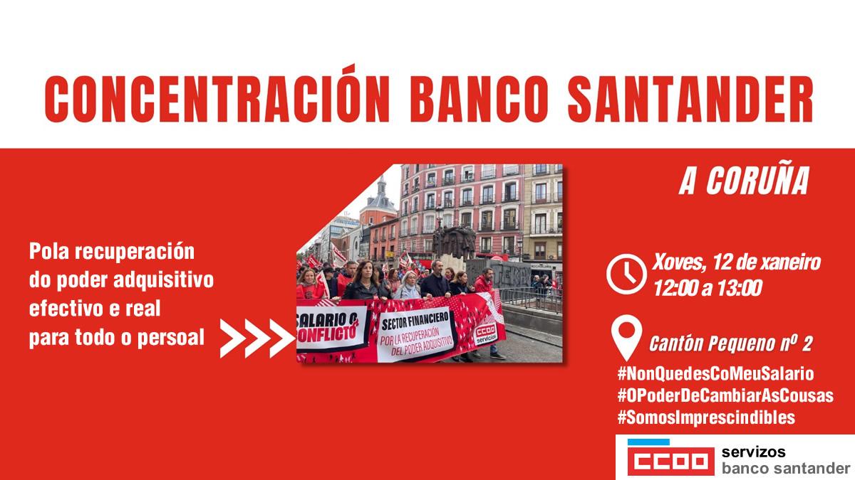 Concentración pola recuperación do poder adquisitivo no Banco Santander