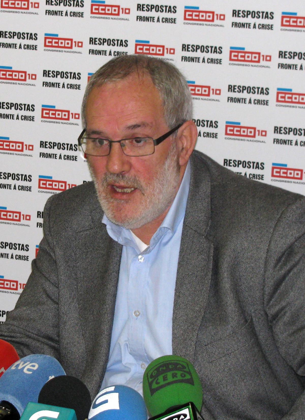 O secretario xeral de CCOO, Xos Manuel Snchez Aguin