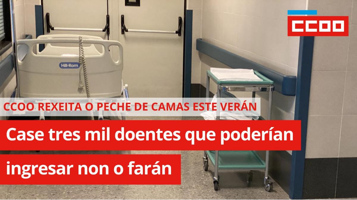 O recorte de camas impedirá o ingreso de case tres mil doentes este verán
