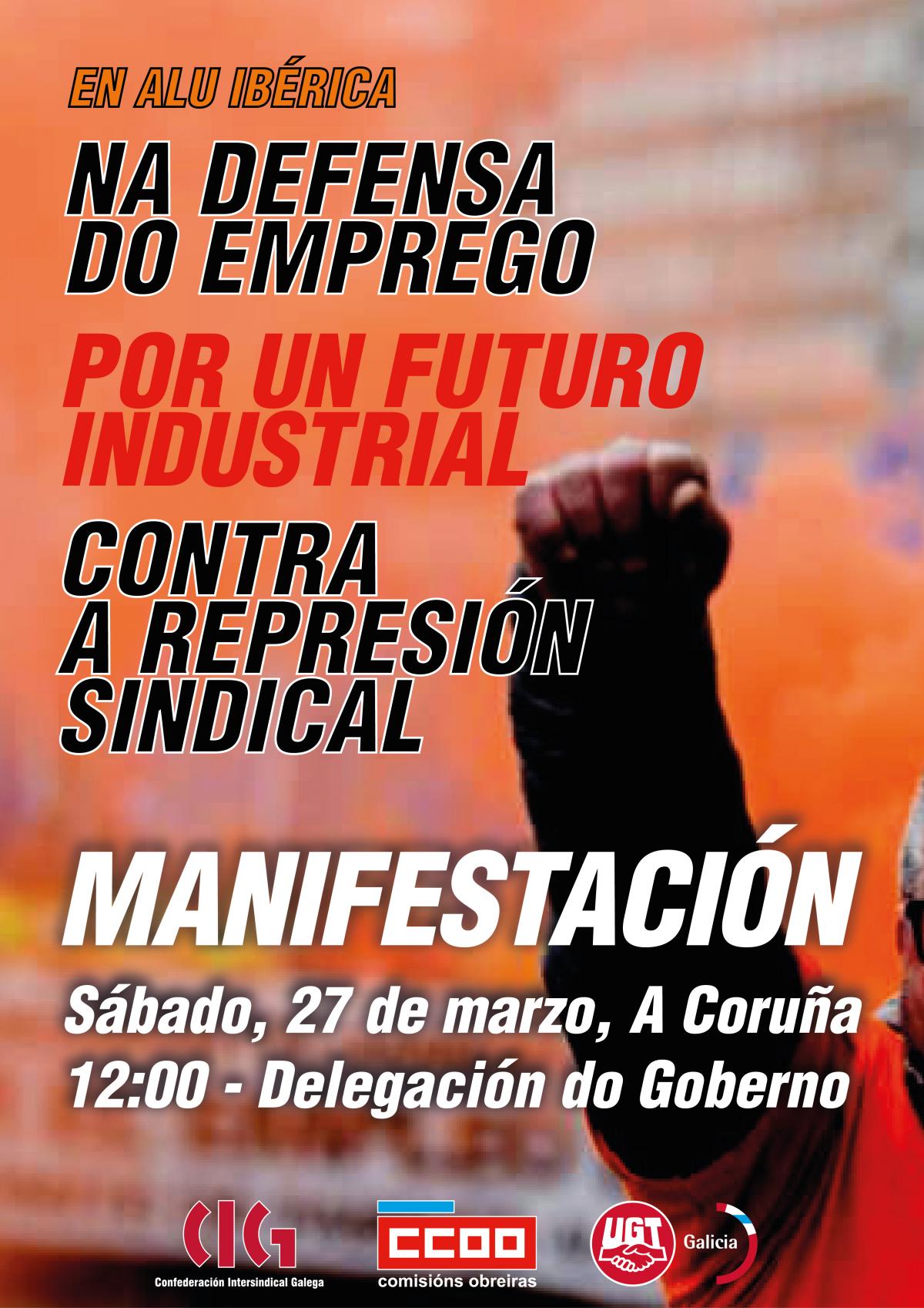 Manifestación na Coruña o sábado, 27 de marzo