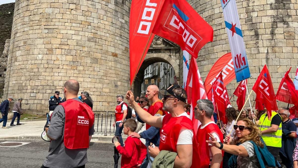 Manifestación do sector da alimentación en Lugo, en 2023.