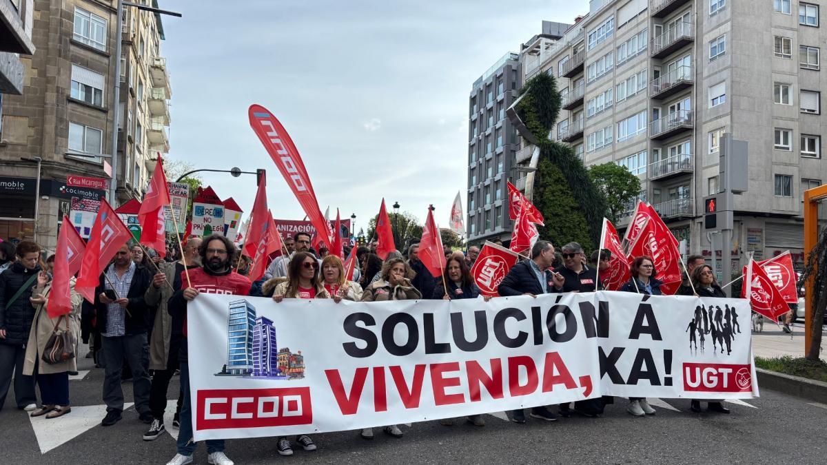 Manifestación por unha vivenda digna.