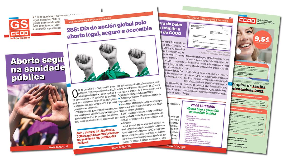 O último número da publicación Galicia Sindical céntrase na defensa do dereito ao aborto
