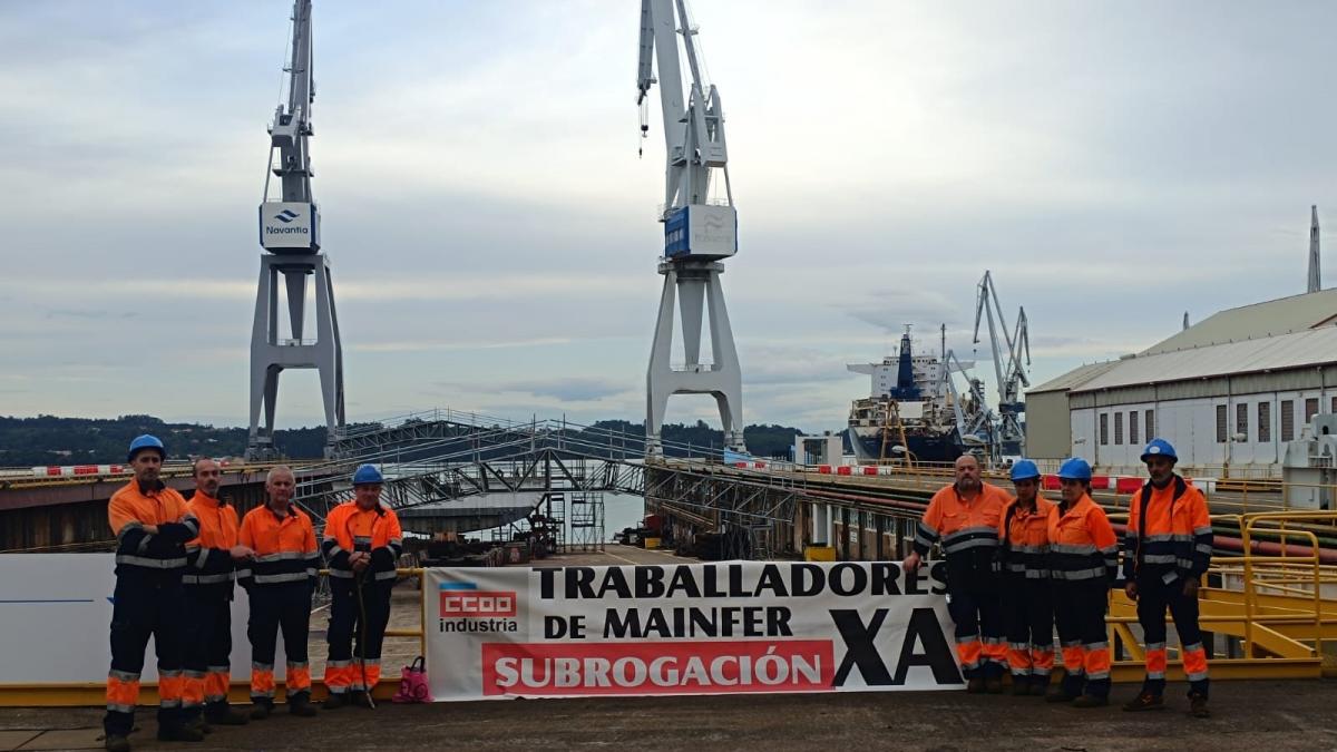Protesta do persoal de Mainfer para esixir a sa subrogacin (4/9/2023)