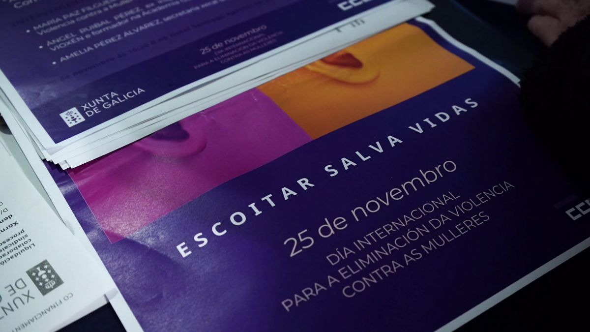 Xornada 'Escoitar salva vidas', organizada por CCOO co gallo do 25N
