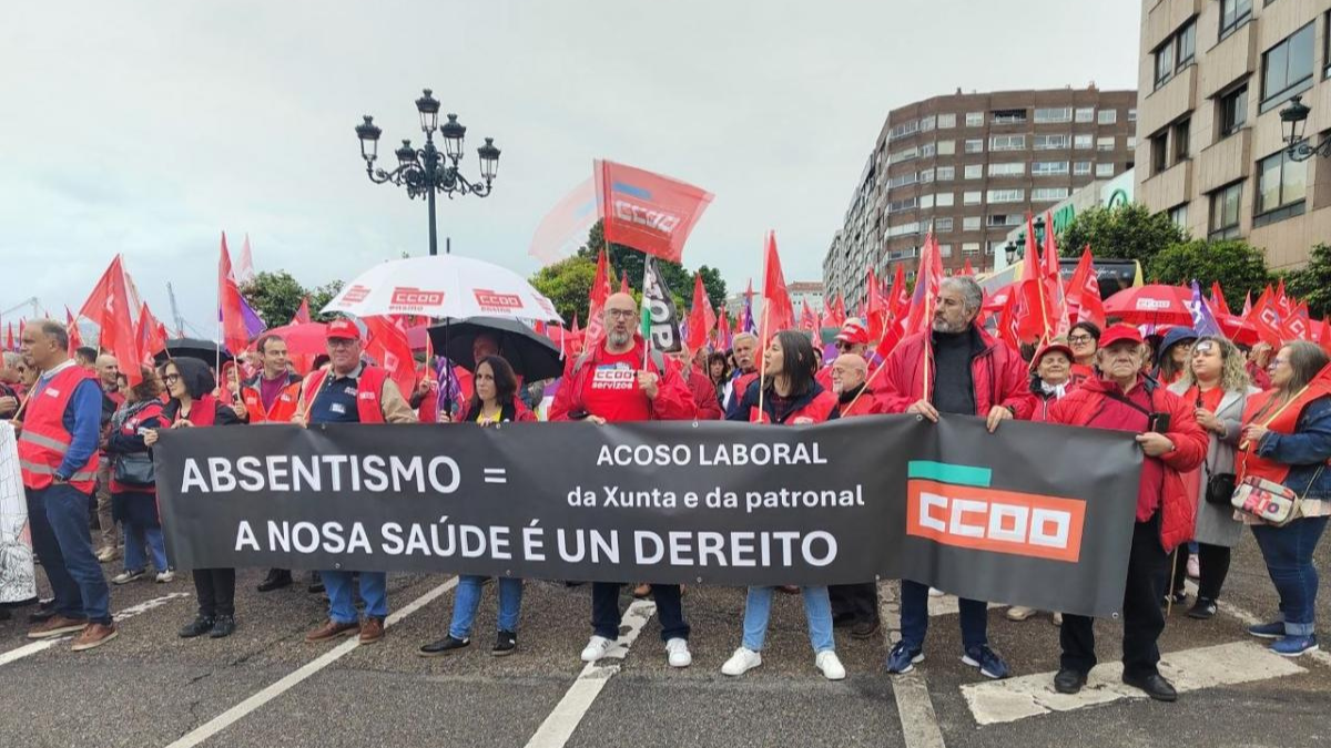 Concentración en Vigo, o 12 de maio de 2026.