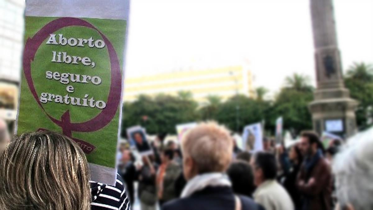 Fotografía de arquivo dunha protesta de CCOO en defensa do dereito ao aborto