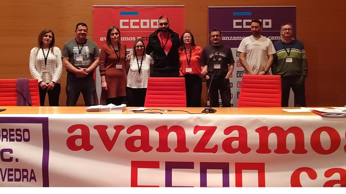 Congreso Comarcal de Pontevedra. No centro, Omar Vzquez