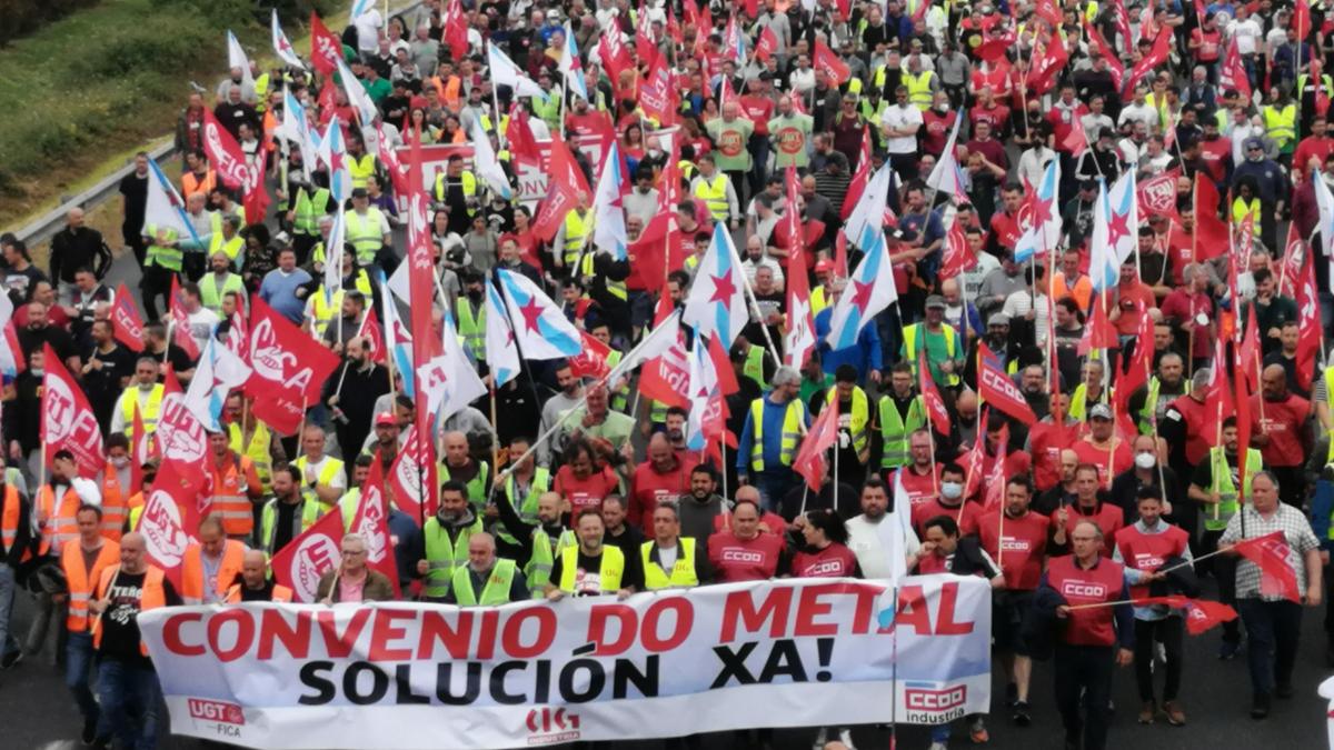 Manifestación na Coruña con motivo da folga provincial do metal (18/5/2022)