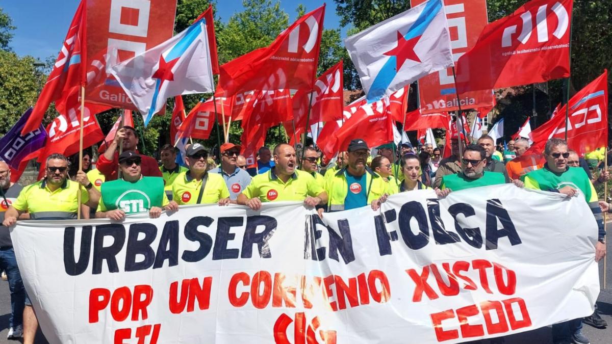 Mobilizacin do persoal de Urbaser-Santiago (23/5/2025)