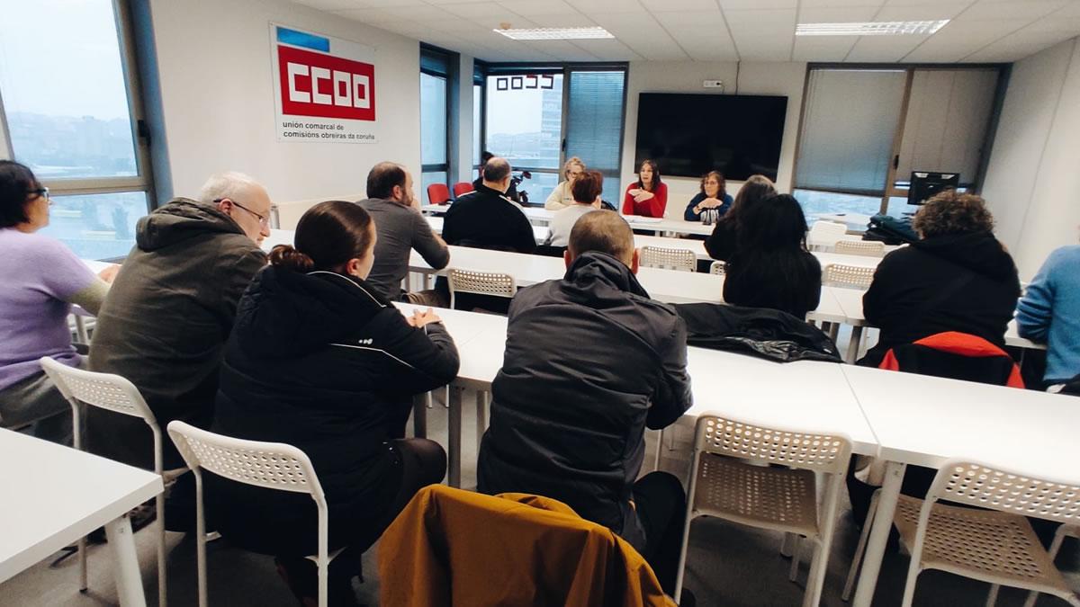 Asemblea informativa na Corua sobre o convenio provincial da limpeza (29/1/2025)