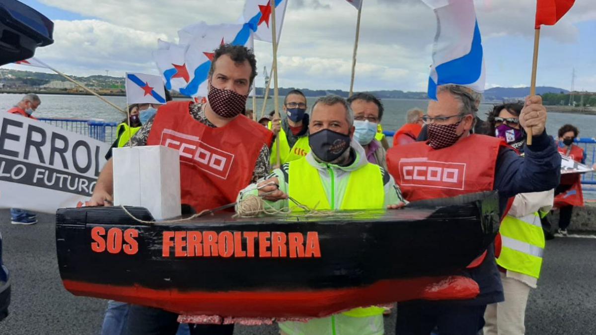 Mobilizacin en Ferrol para esixir solucins para a comarca (27/6/2021)
