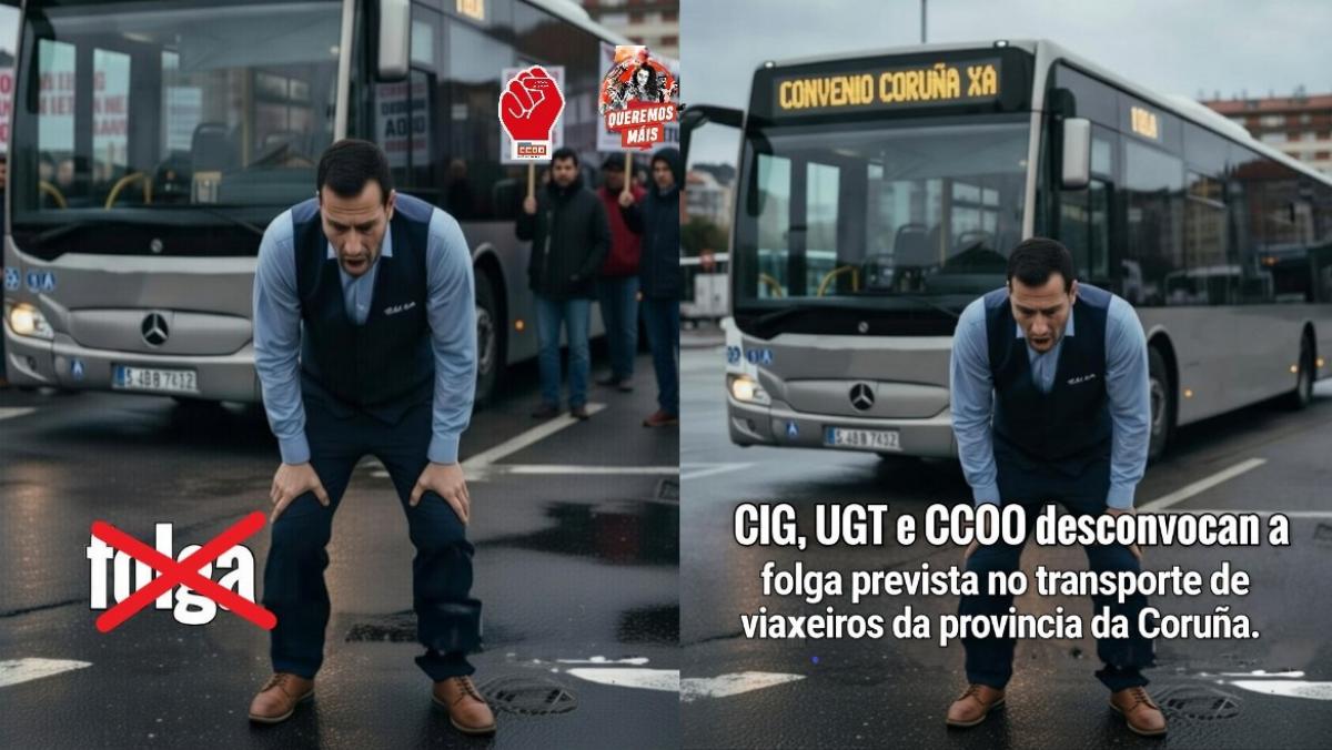 Desconvocada a folga do 2 de febreiro no transporte de viaxeiros da provincia da Coruña.