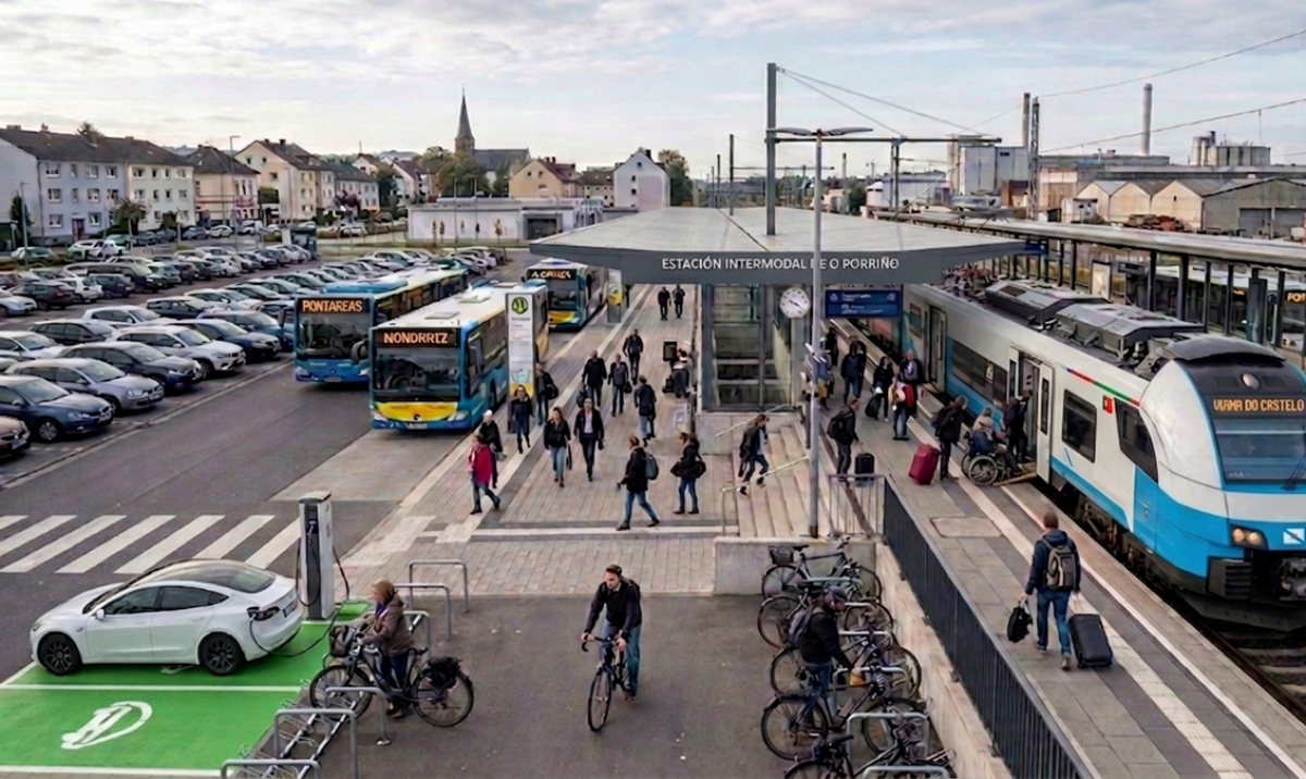 Porposta de estación intermodal (IA).