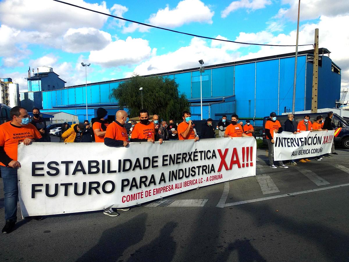 Un momento da protesta de hoxe