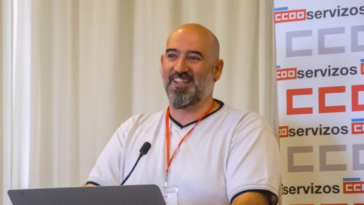 Iván Cordeiro, da Federación de Servizos de CCOO