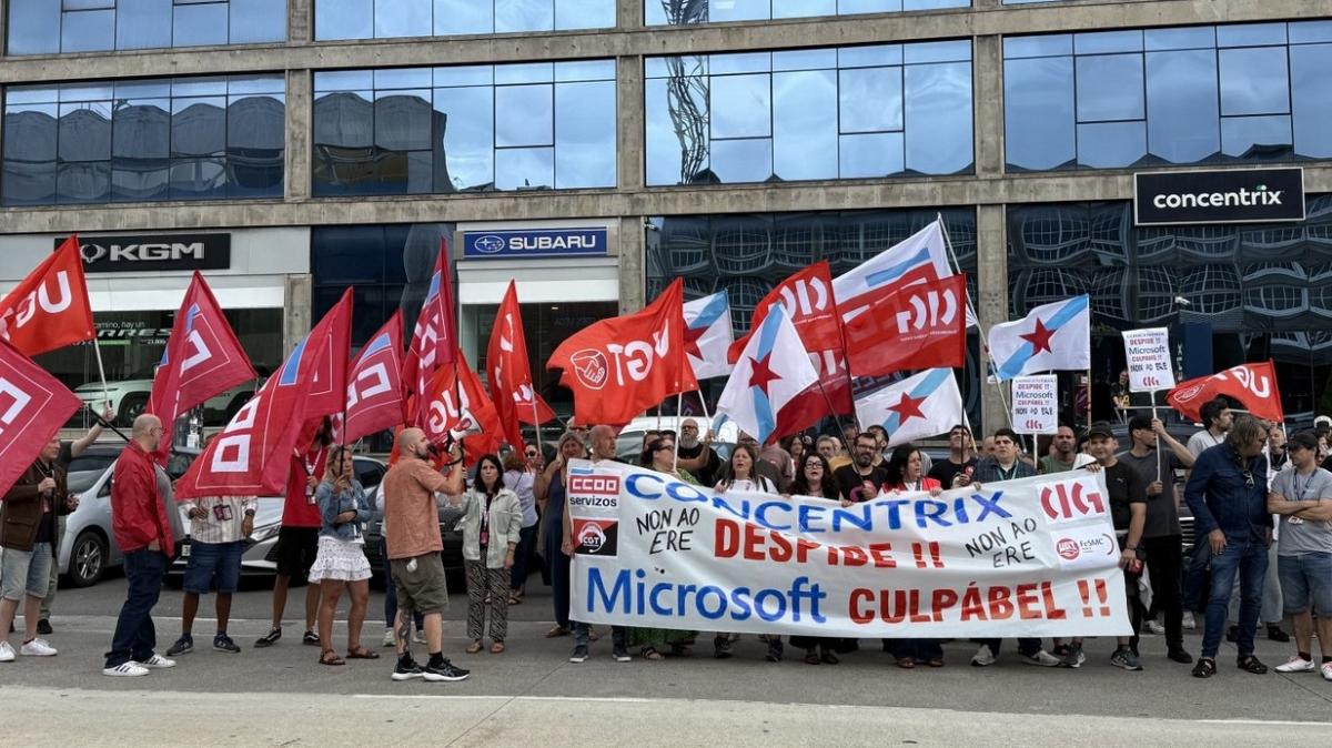 Concentración contra o ERE de Concentrix (A Coruña, 13/7/2026)
