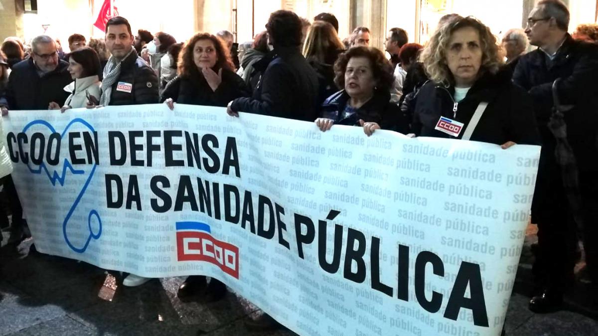 Concentración de SOS Sanidade Pública en Vigo