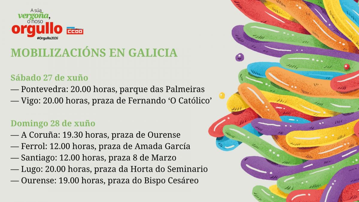 Manifestacións do Orgullo 2026