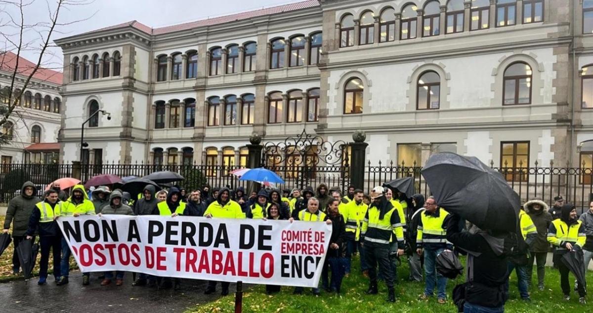 Protesta contra o ERE en San Caetano.