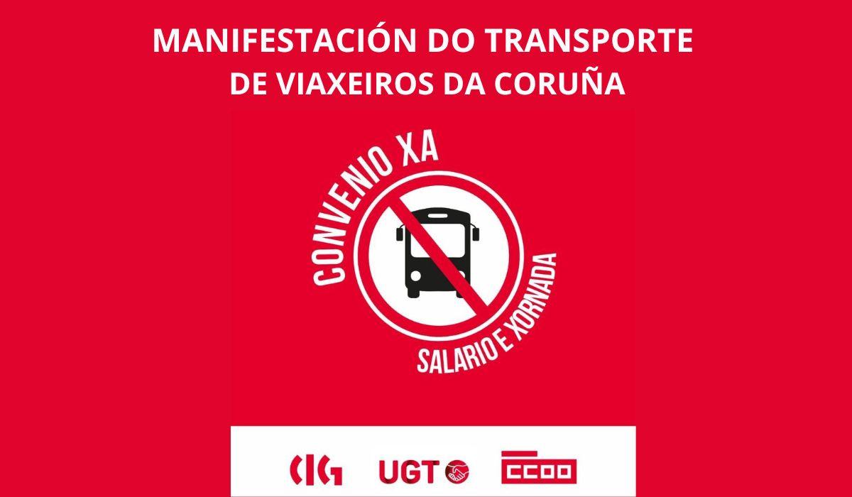 Cartel da manifestación.