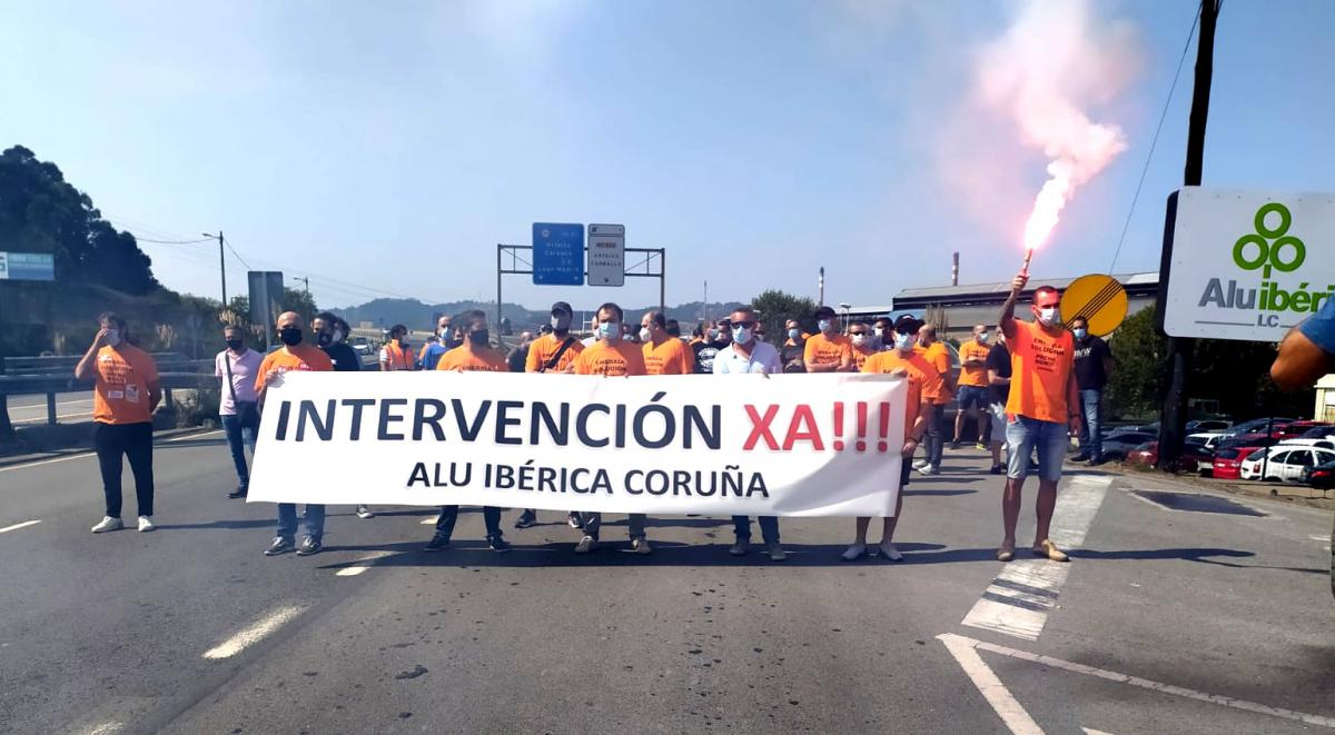 Un momento da concentracin de hoxe