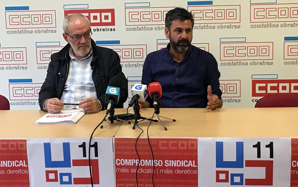Snchez Aguin (esq.) e Ramn Sarmiento (der.), na presentacin do 11. Congreso