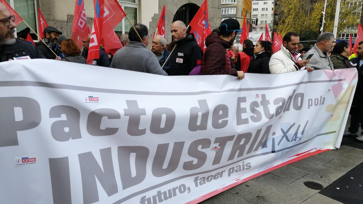 CCOO reivindicou hoxe na Coruña un gran pacto pola industria