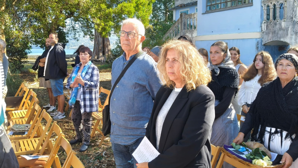 Amelia Pérez e Emilio Crespo, durante o acto.